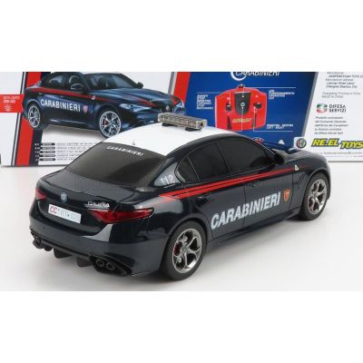 RE EL TOYS ALFA ROMEO GIULIA QUADRIFOGLIO CARABINIERI POLICE 2015 - BLUE 1/18