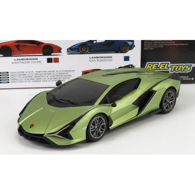RE EL TOYS LAMBORGHINI SIAN FKP 37 HYBRID 2020 - LIGH GREEN MET 1/24
