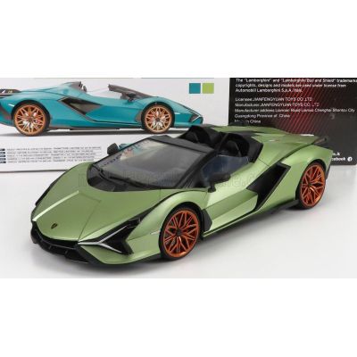 RE EL TOYS LAMBORGHINI SIAN FKP 37 HYBRID 2020 - LIGH GREEN MET 1/12