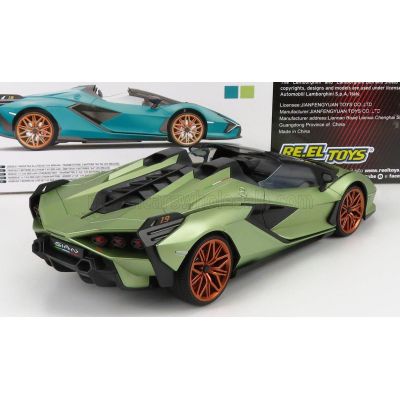 RE EL TOYS LAMBORGHINI SIAN FKP 37 HYBRID 2020 - LIGH GREEN MET 1/12