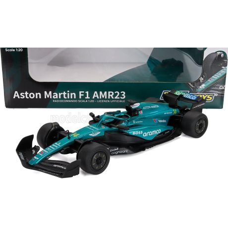 RE EL TOYS ASTON MARTIN F1  AMR23 TEAM ARAMCO COGNIZANT N 14 SEASON 2023 FERNANDO ALONSO - GREEN BLACK 1/20