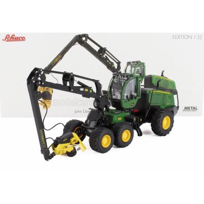 SCHUCO JOHN DEERE 1270 8W HARVESTER - ABBATTITRICE ALBERI - GREEN YELLOW 1/32