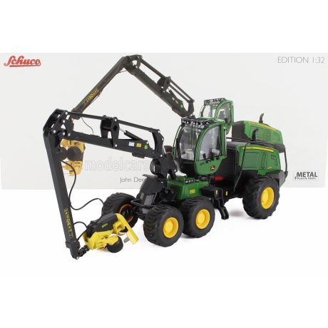 SCHUCO JOHN DEERE 1270 8W HARVESTER - ABBATTITRICE ALBERI - GREEN YELLOW 1/32