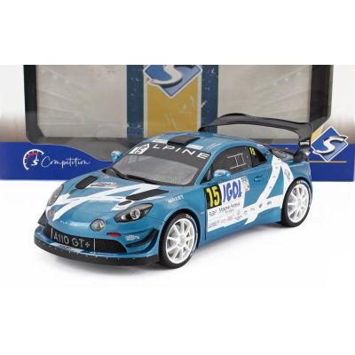 SOLIDO RENAULT ALPIUNE A110 RGT N 15 RALLY MONT BLANC 2024 RAPHAEL ASTIER - DENIS GIRAUDET - BLUE WHITE 1/18