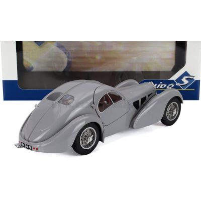SOLIDO BUGATTI TYPE 57SC ATLANTIC 1937 - MATT SILVER 1/18