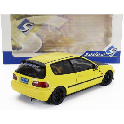 SOLIDO HONDA CIVIC (EG6) SiR II SPOON 1991 - YELLOW BLACK 1/18