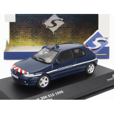 SOLIDO PEUGEOT 306 S16 GENDARMERIE 1998 - BLUE 1/43