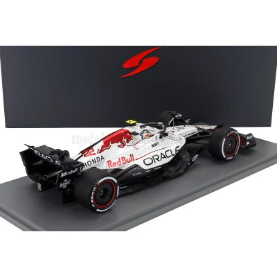 SPARK MODEL RED BULL F1  RB21 TEAM ORACLE RED BULL RACING N 22 JAPAN GP 2025 WITH PIT BOARD THANKS HONDA YUKI TSUNODA - WHITE RE