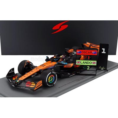 SPARK MODEL McLAREN F1  MCL39 TEAM MCLAREN N 81 WINNER CHINA GP 2025 OSCAR PIASTRI - ORANGE BLACK 1/18