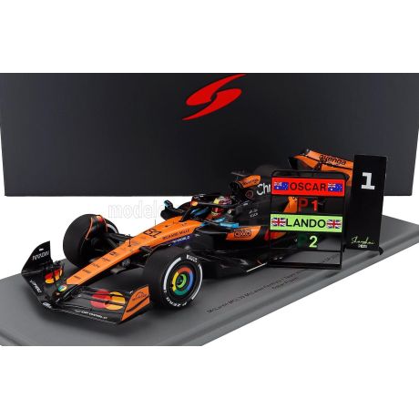 SPARK MODEL McLAREN F1  MCL39 TEAM MCLAREN N 81 WINNER CHINA GP 2025 OSCAR PIASTRI - ORANGE BLACK 1/18