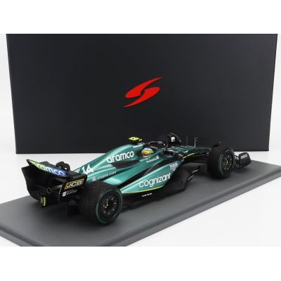 SPARK MODEL ASTON MARTIN F1  AMR23 TEAM ARAMCO COGNIZANT N 14 2nd MONACO GP 2023 FERNANDO ALONSO - GREEN 1/18