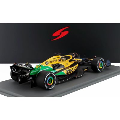 SPARK MODEL McLAREN F1  MCL38 TEAM MCLAREN N 81 2nd MONACO GP 2024 OSCAR PIASTRI - YELLOW GREEN BLACK 1/18