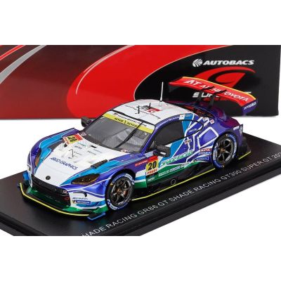 SPARK MODEL TOYOTA GR86 GT TEAM SHADE RACING N 20 GT300 CLASS SUPER GT 2025 KATSUYUKI HIRANAKA - EIJIRO SHIMIZU - BLUE WHITE 1/4