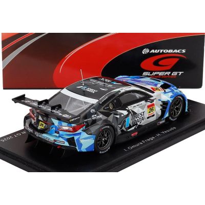 SPARK MODEL LEXUS RC F GT3 TEAM ANEST IWATA RACING N 26 GT300 CLASS SUPER GT 2025 IGOR FRAGA - HIRONOBU YASUDA - BLUE WHITE BLAC