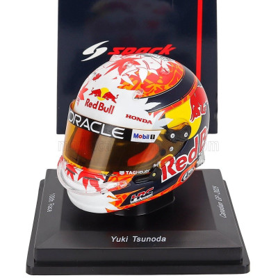 SPARK MODEL BELL HELMET CASCO HELMET F1 YUKI TSUNODA TEAM ORACLE RED BULL RACING N 22 CANADA GP (100th GP) 2025 - WHITE GOLD 1/5