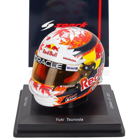 SPARK MODEL BELL HELMET CASCO HELMET F1 YUKI TSUNODA TEAM ORACLE RED BULL RACING N 22 CANADA GP (100th GP) 2025 - WHITE GOLD 1/5