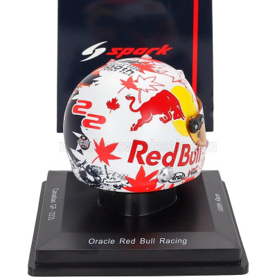 SPARK MODEL BELL HELMET CASCO HELMET F1 YUKI TSUNODA TEAM ORACLE RED BULL RACING N 22 CANADA GP (100th GP) 2025 - WHITE GOLD 1/5