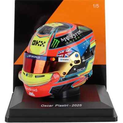 SPARK MODEL BELL HELMET CASCO HELMET F1 OSCAR PIASTRI TEAM MCLAREN N 81 SEASON 2025 - VARIOUS 1/5