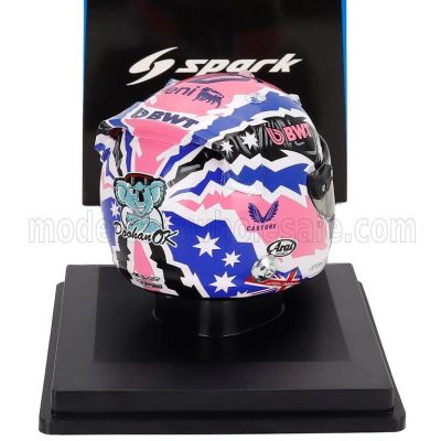 SPARK MODEL BELL HELMET CASCO HELMET F1 JACK DOOHAN TEAM BWT ALPINE N 7 SEASON 2025 - WHITE BLUE PINK 1/5