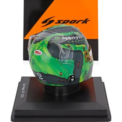 SPARK MODEL BELL HELMET CASCO HELMET F1 LANDO NORRIS WORLD CHAMPION TEAM MCLAREN N 4 LAS VEGAS USA GP 2025 - GREEN BLACK 1/5