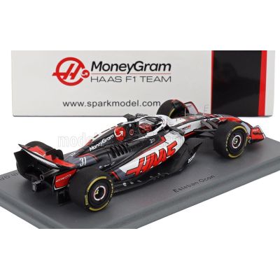 SPARK MODEL HAAS F1  VF-25 TEAM MONEYGRAM HAAS N 31 CANADA GP 2025 ESTEBAN OCON - WHITE BLACK RED 1/43