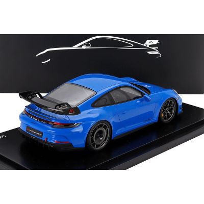 SPARK MODEL PORSCHE 911 992-2 GT3 COUPE MANTHEY KIT 2024 - CON VETRINA - WITH SHOWCASE - SHARK BLUE 1/18