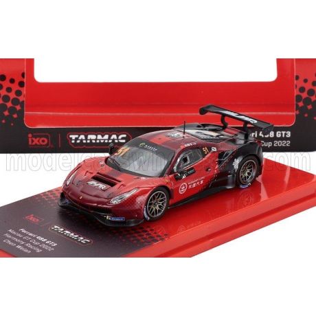 TARMAC FERRARI 488 GT3 TEAM HARMONY RACING N 51 FIA GT WORLD CUP MACAU 2022 WEIAN CHEN - RED BLACK 1/64