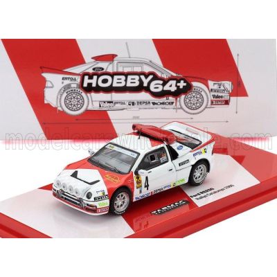 TARMAC FORD ENGLAND RS200 N 4 RALLY CATALUNYA 1986 ANTONIO ZANINI - JOSEP AUTET - WHITE RED 1/64