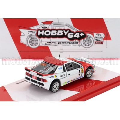 TARMAC FORD ENGLAND RS200 N 4 RALLY CATALUNYA 1986 ANTONIO ZANINI - JOSEP AUTET - WHITE RED 1/64