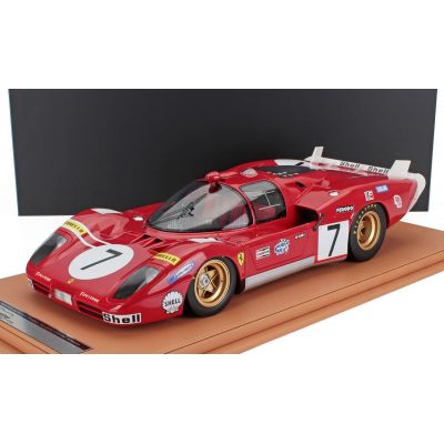 TECNOMODEL FERRARI 512S 5.0L V12 TEAM SEFAC SPA FERRARI N 7 24h LE MANS 1970 DEREK BELL - RONNIE PETERSON - CON VETRINA - WITH S