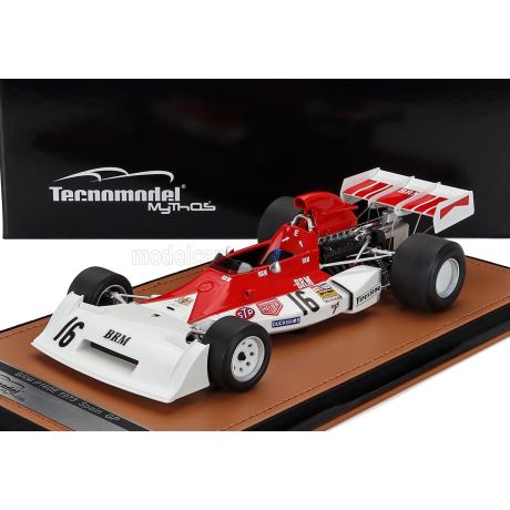 TECNOMODEL BRM F1 P160E N 16 SPAIN GP 1973 NIKI LAUDA - WHITE RED 1/18