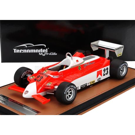 TECNOMODEL ALFA ROMEO F1  179 N 23 EAST USA GP 1980 BRUNO GIACOMELLI - WHITE RED 1/18