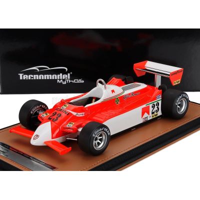 TECNOMODEL ALFA ROMEO F1  179 N 23 MONACO GP 1980 BRUNO GIACOMELLI - WHITE RED 1/18