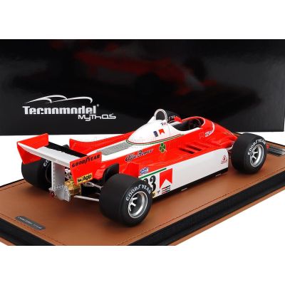 TECNOMODEL ALFA ROMEO F1  179 N 23 MONACO GP 1980 BRUNO GIACOMELLI - WHITE RED 1/18