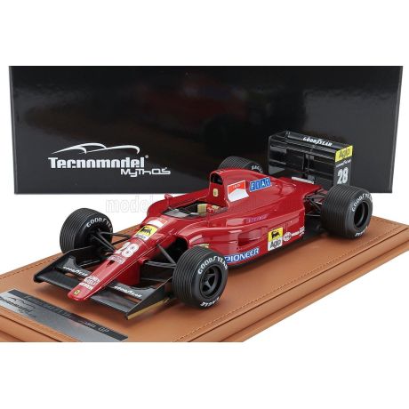 TECNOMODEL FERRARI F1  642 N 28 BRITISH GP WITH RAIN TIRES 1991 JEAN ALESI - RED BLACK 1/18