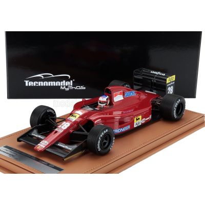 TECNOMODEL FERRARI F1  642 N 28 BRITISH GP WITH RAIN TIRES (with pilot figure) 1991 JEAN ALESI - RED BLACK 1/18
