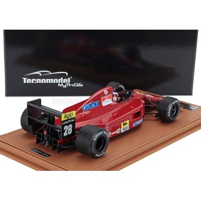 TECNOMODEL FERRARI F1  642 N 28 BRITISH GP WITH RAIN TIRES (with pilot figure) 1991 JEAN ALESI - RED BLACK 1/18
