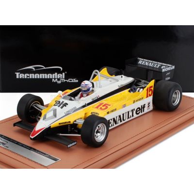 TECNOMODEL RENAULT F1  RE30B V6 TURBO TEAM RENAULT ELF N 15 WINNER SOUTH AFRICAN GP (with pilot figure) 1982 ALAIN PROST - WHITE