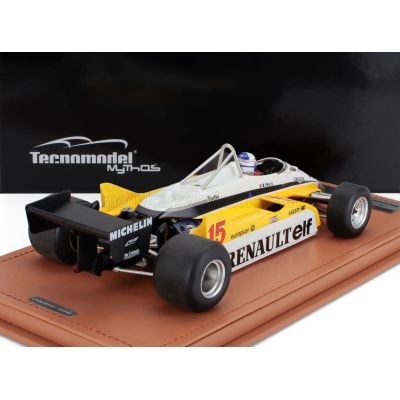 TECNOMODEL RENAULT F1  RE30B V6 TURBO TEAM RENAULT ELF N 15 WINNER SOUTH AFRICAN GP (with pilot figure) 1982 ALAIN PROST - WHITE