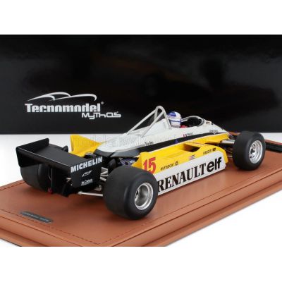 TECNOMODEL RENAULT F1  RE30B V6 TURBO TEAM RENAULT ELF N 15 WINNER BRAZILIAN GP (with pilot figure) 1982 ALAIN PROST - WHITE YEL