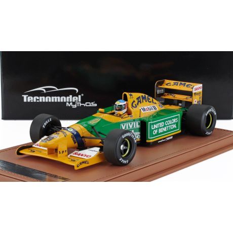 TECNOMODEL BENETTON F1  B192 FORD N 19 WINNER BELGIUM SPA GP (with pilot figure) 1992 MICHAEL SCHUMACHER - YELLOW GREEN 1/18