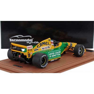 TECNOMODEL BENETTON F1  B192 FORD N 19 WINNER BELGIUM SPA GP (with pilot figure) 1992 MICHAEL SCHUMACHER - YELLOW GREEN 1/18