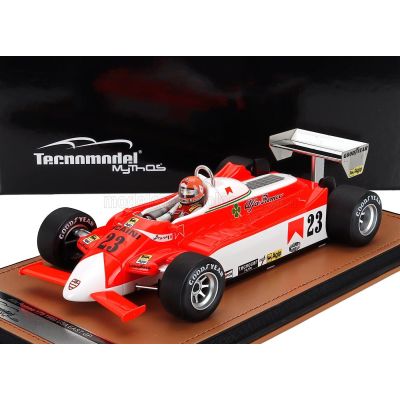 TECNOMODEL ALFA ROMEO F1  179 N 23 EAST USA GP (with pilot figure) 1980 BRUNO GIACOMELLI - WHITE RED 1/18