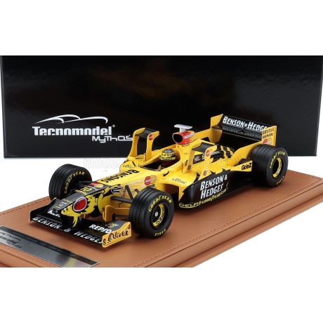 TECNOMODEL JORDAN F1  198 HONDA MF-301 HC N 10 WITH TOWER WINGS IMOLA GP (with pilot figure) 1998 RALPH SCHUMACHER - YELLOW BLAC