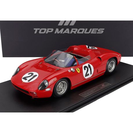 TOPMARQUES FERRARI 250P SPIDER 3.0L V12 TEAM FERRARI SPA SEFAC N 21 WINNER 24h LE MANS 1963 LUDOVICO SCARFIOTTI - LORENZO BANDIN