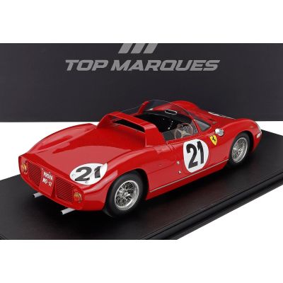TOPMARQUES FERRARI 250P SPIDER 3.0L V12 TEAM FERRARI SPA SEFAC N 21 WINNER 24h LE MANS 1963 LUDOVICO SCARFIOTTI - LORENZO BANDIN