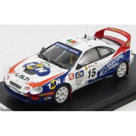 TROFEU TOYOTA CELICA ST205 N 15 9th RALLY OF PORTUGAL 1998 R.MADERA - N.R.SILVA - WHITE BLUE RED 1/43