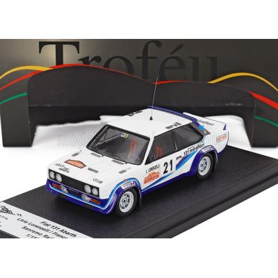 TROFEU FIAT 131 ABARTH N 21 RALLY SANREMO 1977 LIVIO LORENZELLI - FRANCO COLLORAFI - WHITE 1/43