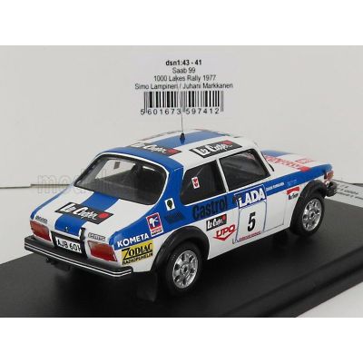 TROFEU SAAB 99 N 5 RALLY 1000 LAKES 1977 S.LAMPINEN - J.MARKKANEN - WHITE BLUE 1/43