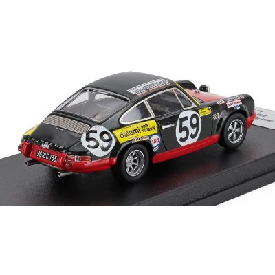 TROFEU PORSCHE 911S COUPE TEAM JEAN EGRETEAUD (night version) N 59 24h LE MANS 1970 JEAN EGRETEAUD - JEAN MESANGE - BLACK RED 1/